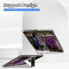 CGFGHHUY for Samsung Galaxy Tab S6 Lite Case 10.4 inch Clear Slim Lightweight Kickstand Protective Transparent TPU Case for Women Tablet Cover for Galaxy S6 Lite 2022/2020,Purple Rose and Butterflies view 3