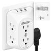 LENCENT 2 to 3 Prong Outlet Adapter, 3 to 2 Prong Grounding Adapter view 1