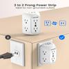 LENCENT 2 to 3 Prong Outlet Adapter, 3 to 2 Prong Grounding Adapter view 2