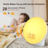 iEasy Wake up Light Sunrise Alarm Clock for Everyone, Sunrise Sunset Simulation, Sleep Aid, Dual Alarms, FM Radio, Snooze, Nightlight13 Colors 23 Sleep Sounds 28 Built-in Alarm Tone 32 Volumes Gift view 4
