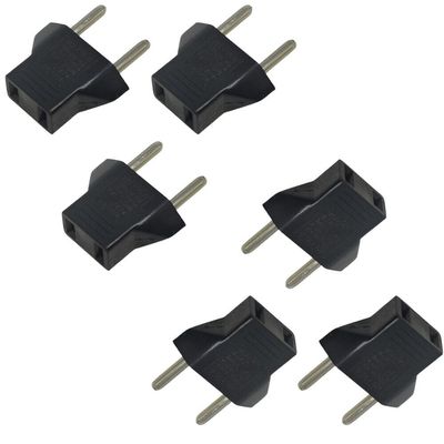 BudgetBundles 3-6 European Euro EU to US USA Travel Wall Power Plug Outlet Converter Adapter (6 Pack)