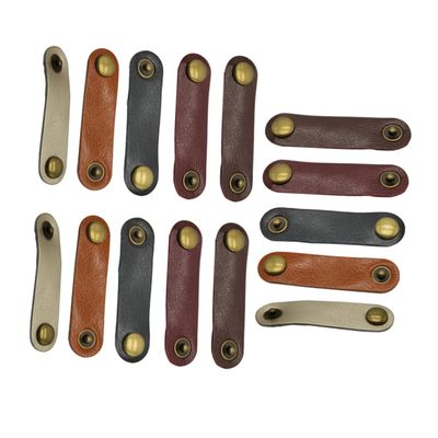 Angoily 15pcs Leather Winder Cable Clips Data Wire Winders Cable Organizer for Home Office