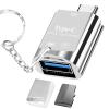 BORLTER CLAMP USB C Micro SD Card Reader,Type C SD Card Reader for iPhone 15,2 in 1 Square Card Reader Adapter with USB Adapter Travel Essentials Camera Viewer,MacBook, Laptops, Tablets, Smartphones. view 1