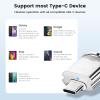 BORLTER CLAMP USB C Micro SD Card Reader,Type C SD Card Reader for iPhone 15,2 in 1 Square Card Reader Adapter with USB Adapter Travel Essentials Camera Viewer,MacBook, Laptops, Tablets, Smartphones. view 3