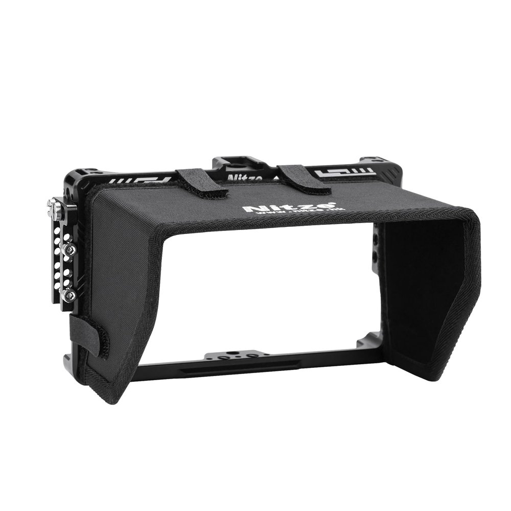Nitze CUT6/ CUT6S Cage with HDMI Cable Clamp and Sunhood for Feelworld CUT6/ CUT6S Field Monitor