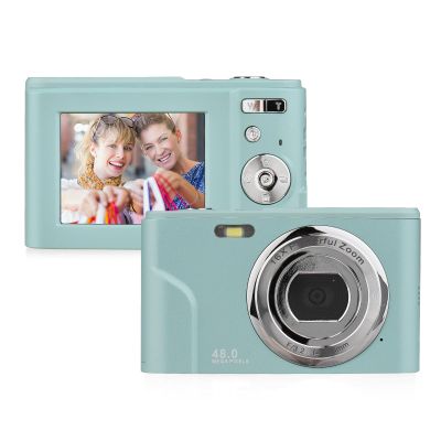 Camnoon Portable Digital Camera 48MP 1080P 2.4-inch IPS Screen 16X Zoom Auto Focus Self-Timer Face Detection Anti-Shaking Built-in Battery with Hand Strap Carry Pouch