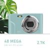 Camnoon Portable Digital Camera 48MP 1080P 2.4-inch IPS Screen 16X Zoom Auto Focus Self-Timer Face Detection Anti-Shaking Built-in Battery with Hand Strap Carry Pouch view 3