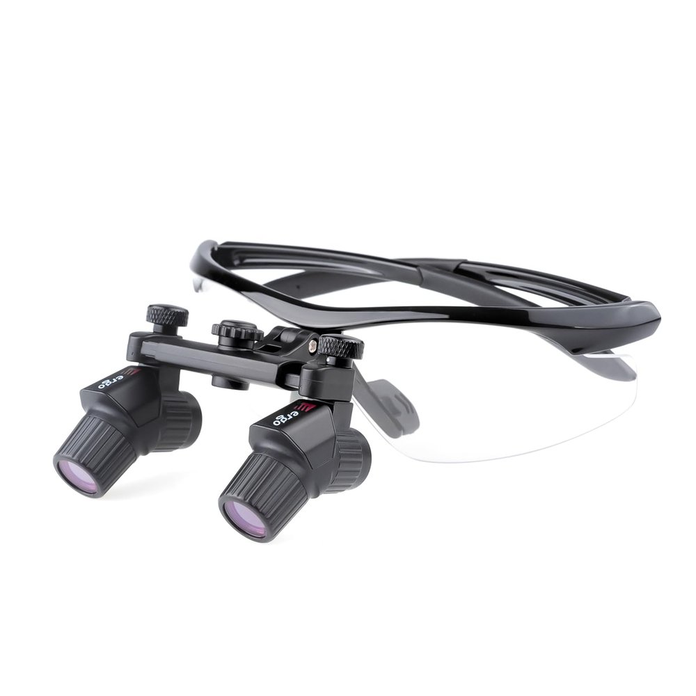 4.0X Titanium Frame Ergonomic Binocular Loupes Adjustable Magnifying Glasses Working Distance 450mm
