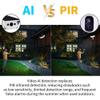 Solar WIFI Camera Outdoor Wireless,Latest AI Detection Instead of PIR Motion Sensor For Home Security,High Sensitivity,Wide Angle Starlight Night Vision, Free SD Card & Two Batteries,Ultra-Low Power view 2