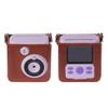 Blummy Portable Camera Case for ESOXOFFORE Instant Camera with Pouch in Same Colour for USB Cable and Coloured Pencils (Box Only) (Brown) view 2