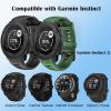 Gleenice 2 Pack Waterproof Replacement Band Compatible with Garmin Instinct, Soft Silicone Replacement Watch Strap Compatible with Garmin Instinct 2 / Instinct Esports / Solar / Tide / Tactical, view 2