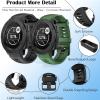 Gleenice 2 Pack Waterproof Replacement Band Compatible with Garmin Instinct, Soft Silicone Replacement Watch Strap Compatible with Garmin Instinct 2 / Instinct Esports / Solar / Tide / Tactical, view 4