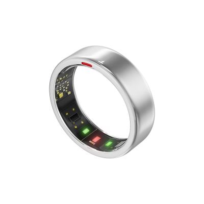 Smart Ring for Women Men- Sleep/Fitness/Stress/Heart Rate Tracker- Menstrual Records - 7 Days Battery Life - Wireless Charging - No APP Subscription - iOS & Android Compatible (Silver, Size 11)