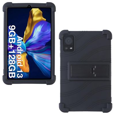AKNICI Case for DOOGEE T20 Mini/DOOGEE T20 Mini Pro 8 Inch Tablet, Soft Silicone Heavy Protective Cover with Adjustable Kickstand for DOOGEE T20 Mini/DOOGEE T20 Mini Pro, Black