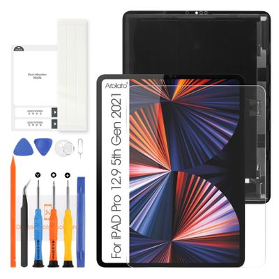 Screen for iPad Pro 12.9 5th Gen 2021 Tablet Screen Replacement for iPad Pro 12.9 5th Generation LCD Screen A2379,A2461,A2462 Touch Display Digitizer Assembly Repair Parts(Black)