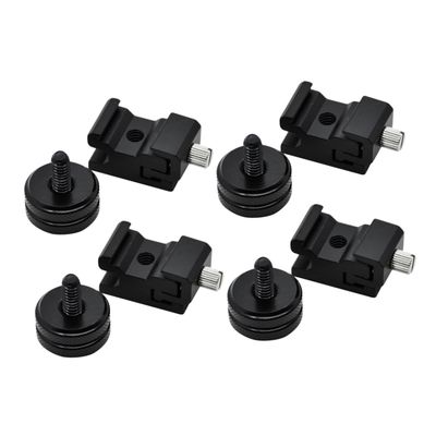 Veemoon 8pcs Hot Shoe Mount Adapter Set with Tripod Screw Cold Shoe Flash Adapter for Camera Microphone and Led Light for Photography and Videography