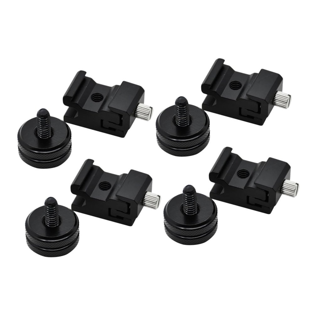 Veemoon 8pcs Hot Shoe Mount Adapter Set with Tripod Screw Cold Shoe Flash Adapter for Camera Microphone and Led Light for Photography and Videography
