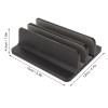 Locadence Vertical Laptop Stand, 5.9X4.7X1.8in Cooling Double Dock Aluminum Alloy Desktop Stand Holder with Silicone Protective Pad for Computers, Tablets view 4