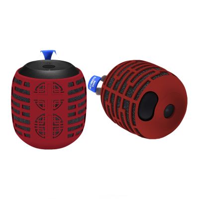 HSatc Audio Silicone Cover case, Suitable for wonderboom 1/2/3/EXC Wireless Bluetooth Audio, Anti-Bump Portable Speaker Silicone Cover with Metal Buckle (Red)