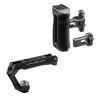 Aluminum Side Handgrip with Cold Shoe 1/4'' Thread 3/8'' ARRI Thread, Up and Down Adjustable and Cold Shoe Mount Camera Top Handle Bundle view 1