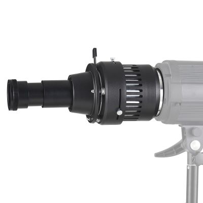 Andoer Bowens Mount Optical Snoot Conical Focusing Condenser with 120mm F2.0 Lens Card Slot Adapter 16 Graphics Cards and 8 Color Filters Photography Light Accessories