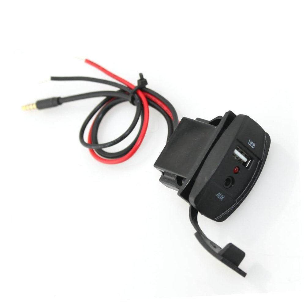 Mobestech 12v Car Audio Accessories Jack to USB Adapter Aux to USB Socket Adapter