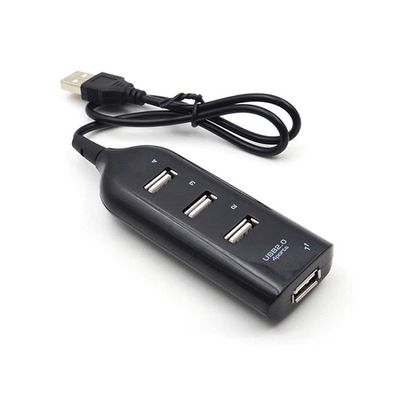 2.0 Multi USB 2.0 Hub USB Splitter High Speed 3 USB Card Reader USB Extender for PC Laptop (Color : Black) (Black)