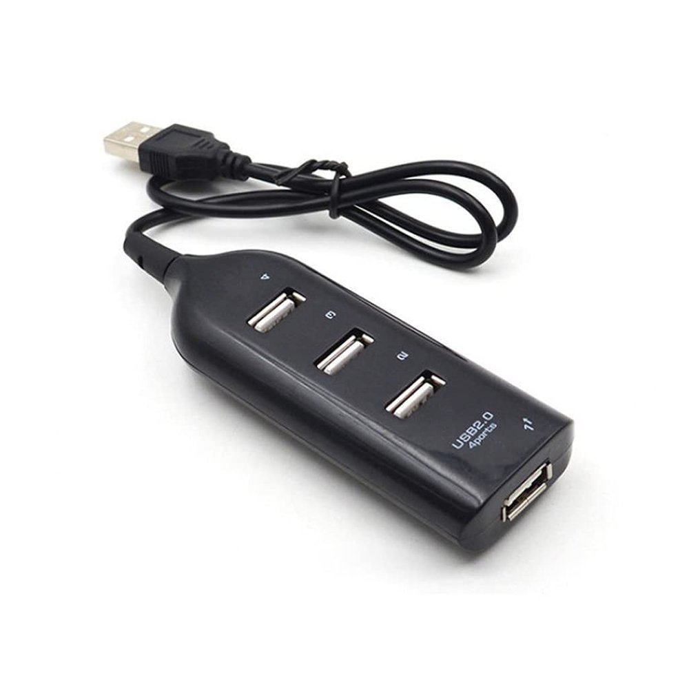 2.0 Multi USB 2.0 Hub USB Splitter High Speed 3 USB Card Reader USB Extender for PC Laptop (Color : Black) (Black)