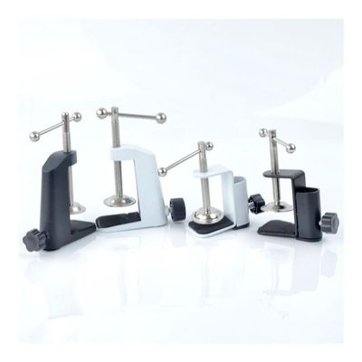 JOEBO Microscope Kit Table Lamp Clamp Desk Anti Slip Tools Hardware Stainless Steel Swing Arm Fixed Base Home Bracket Holder Portable Microscope Lens Adapters (Color : Large Size-White)