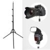 2m Thickened Reverse Fold Aluminum Heavy Duty Light Stand Photography Tripod Stand Three Legged Stand view 2