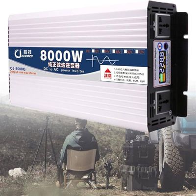 3000W 4000W 5000W 6000W 8000W Pure Sine Wave Power Inverter 12V 24V 48V 60V DC to 110V 220V AC Converter for Power Tools Home Vehicles RV Truck,8000W-60Vto220V