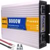 kubeier 3000 4000 5000 6000 8000 Watt Pure Sine Wave Car Power Inverter 12V 24V 48V 60V DC to 110V 220V AC with LCD Display and AC outlets for Tablets Laptops Smartphones,8000W-12Vto220V view 1