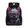 BTCOWZRV Gray Pooh Dog Print Backpack for Women Men Lightweight Laptop Backpacks Travel Laptop Bag Casual Daypack view 1