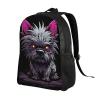 BTCOWZRV Gray Pooh Dog Print Backpack for Women Men Lightweight Laptop Backpacks Travel Laptop Bag Casual Daypack view 2