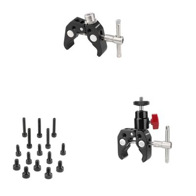 CAMVATE Crab clamp with 5/8"-27 thread + Three Types M4 Threaded Screw Pack + Super Clamp