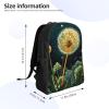 BTCOWZRV Dandelions at Night Print Backpack for Women Men Lightweight Laptop Backpacks Travel Laptop Bag Casual Daypack view 4