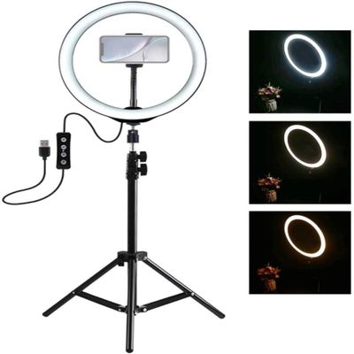 SXAYTLH Live Fill Light,Ring Light Dimmable Ring Light LED Ring Fill Light 26cm Color Fill Light