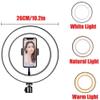 SXAYTLH Live Fill Light,10 inches Fill Light Ring Light Anchor Mobile Phone Bracket Fill Light LED Beauty Light Tripod Live Light Selfie Light view 2