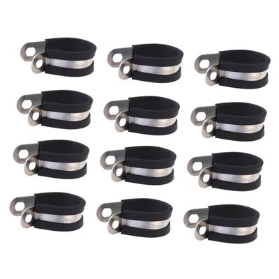 Homoyoyo 12pcs Practical R-Type Cable Clip Wire Clamp for Jumper Cable Easy to Use Fixing Clips Management for Home Factory