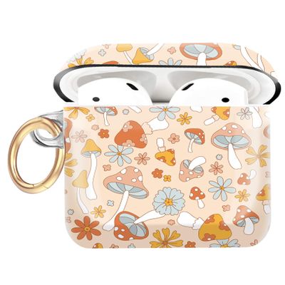 BBAUER Compatible with AirPod 1/2 Case Cover,Cute Case with Keychain, TPU Protective Shockproof Case for AirPod 1st & 2nd Generation case for Girls WomenMushroom