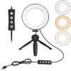 SXAYTLH Live Fill Light,Ring Light 6-inch Fill Light Dedicated Desktop Indoor Computer Anchor Beauty Big Aperture Separate Lamp, Black view 1