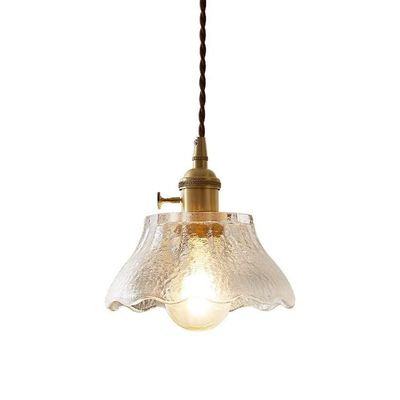 OJRGG Creative Chandelier Scandinavian Single Head Pendant Light Modern Simple LED Brass Glass Ceiling Light Fixture for Kitchen Island Living Room Bedroom Bedside Dining Room Hallway Hanging Light(A)
