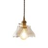 OJRGG Creative Chandelier Scandinavian Single Head Pendant Light Modern Simple LED Brass Glass Ceiling Light Fixture for Kitchen Island Living Room Bedroom Bedside Dining Room Hallway Hanging Light(A) view 1