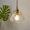 OJRGG Creative Chandelier Scandinavian Single Head Pendant Light Modern Simple LED Brass Glass Ceiling Light Fixture for Kitchen Island Living Room Bedroom Bedside Dining Room Hallway Hanging Light(A) view 2