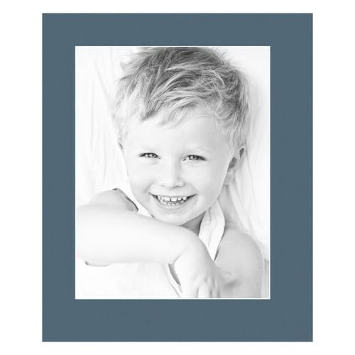 10x13 Antique Blue/Dutch Blue Custom Mat for Picture Frame with 6x9 Opening Size (Mat Only, Frame NOT Included) - 4 Pack