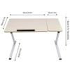 Adjusted Laptop Stand Density Board Carbon Steel Bracket Portable Computer Stand Desk Bed Side Reading Table Laptop Riser Holder (White Maple Color) view 2