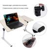 Adjusted Laptop Stand Density Board Carbon Steel Bracket Portable Computer Stand Desk Bed Side Reading Table Laptop Riser Holder (White Maple Color) view 3