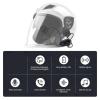 NDNCZDHC Motorcycle Helmet Headset Kit, Waterproof Automatic Call Answering Headphones Multifunction Noise Cancellation Bluetooth V5.0 Headset view 3