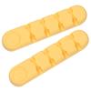 DOITOOL 2pcs Self-Adhesive Silicone Cable Clips for Desk Organization Cord Holder for Wire Management Clean Surface Compatibility Easy to Install Lemon Yellow view 1