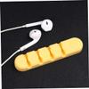 DOITOOL 2pcs Self-Adhesive Silicone Cable Clips for Desk Organization Cord Holder for Wire Management Clean Surface Compatibility Easy to Install Lemon Yellow view 2